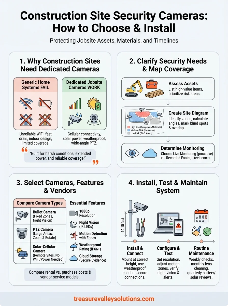 construction site security cameras infographic
