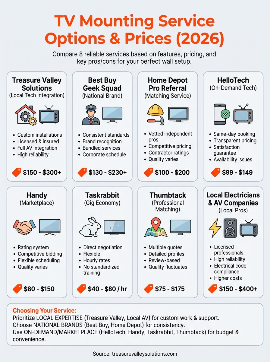 tv mounting service near me infographic